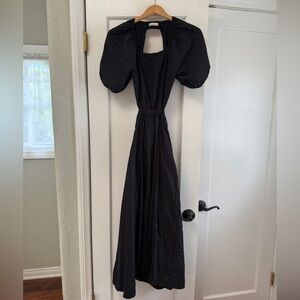 Abercrombie & Fitch Black Backless Puff Sleeve Dress